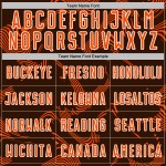 Maillot de football Curve Sports Lines marron, uniforme personnalisé par sublimation, orange et blanc