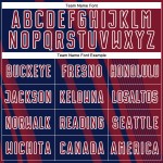 Maillot de football bleu marine et blanc à sublimation, uniforme sportif personnalisé, couleur cramoisie Maillot de football bleu marine et blanc à sublimation, uniforme sportif personnalisé, couleur cramoisie