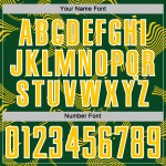 Maillot de football personnalisé Lines Green Sports, uniforme de sport, couleur jaune et blanc, courbé par sublimation Maillot de football personnalisé Lines Green Sports, uniforme de sport, couleur jaune et blanc, courbé par sublimation