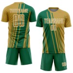 Maillot de sublimation ancien Sports Lines Kelly Uniform Soccer Gold Custom Green-White