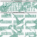 Maillot de football blanc uniforme Sports Curve Lines Kelly, sublimation personnalisée, vert