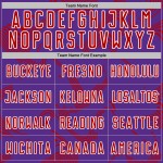 Maillot personnalisé Sports Lines Sublimation Curve Soccer Uniform Violet Rouge-Blanc Maillot personnalisé Sports Lines Sublimation Curve Soccer Uniform Violet Rouge-Blanc