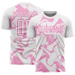 Maillot de football rose à sublimation, uniforme blanc, personnalisé Curve Sports