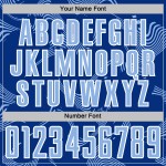 Maillot de football léger à lignes courbes, uniforme de sport, maillot royal, personnalisé, sublimation, bleu et blanc