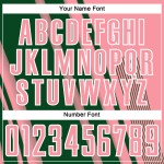 Maillot de football personnalisé rose à lignes moyennes, uniforme de sport vert et blanc