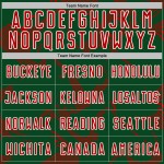 Maillot de football personnalisé, lignes de sublimation, rouge, blanc, vert, uniforme, courbe