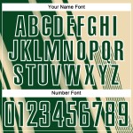 Maillot de football de sport, uniforme, lignes de sublimation crème, personnalisé, vert et blanc Maillot de football de sport, uniforme, lignes de sublimation crème, personnalisé, vert et blanc