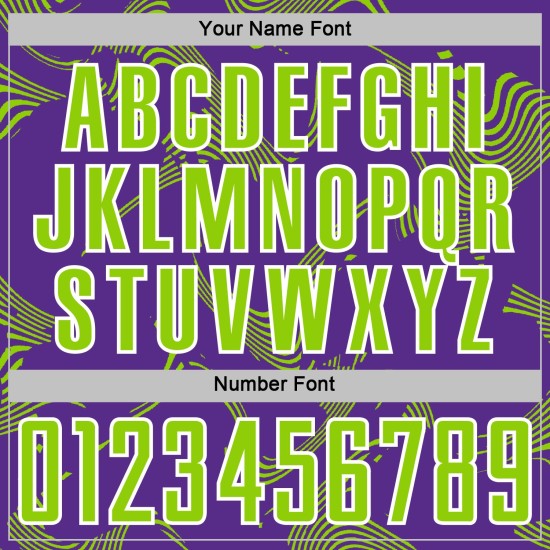 Maillot de football à lignes uniformes, violet, vert fluo et blanc, personnalisé, sublimation Maillot de football à lignes uniformes, violet, vert fluo et blanc, personnalisé, sublimation