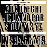 Maillot de football personnalisé Gold Sports noir et blanc, sublimation Vegas Lines Uniform Maillot de football personnalisé Gold Sports noir et blanc, sublimation Vegas Lines Uniform