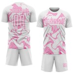 Maillot de football rose à sublimation, uniforme blanc, personnalisé Curve Sports