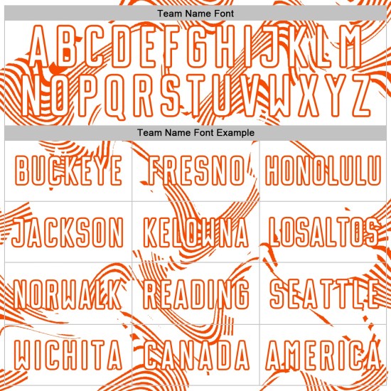 Maillot de football blanc à sublimation orange Custom Lines Curve Maillot de football blanc à sublimation orange Custom Lines Curve