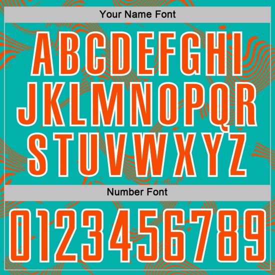 Maillot de sport Aqua Uniform Sublimation Lignes orange-blanches Courbe personnalisée Soccer