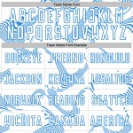 Maillot de football à sublimation bleu Custom Lines Sports, poudre blanche courbée