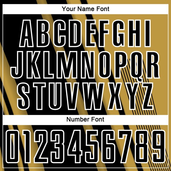 Maillot de football personnalisé noir et blanc, sublimation, lignes dorées