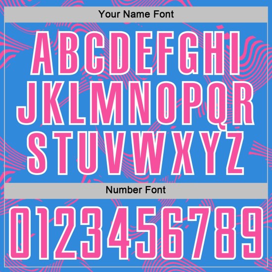 Maillot de sublimation, uniforme, lignes, courbes en poudre, bleu, sport personnalisé, rose et blanc, football