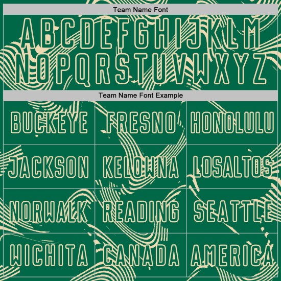 Maillot de football à sublimation Green Uniform Curve Kelly Cream, personnalisé