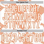 Maillot de football blanc à sublimation orange Custom Lines Curve Maillot de football blanc à sublimation orange Custom Lines Curve