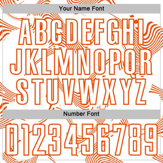 Maillot de football blanc à sublimation orange Custom Lines Curve Maillot de football blanc à sublimation orange Custom Lines Curve