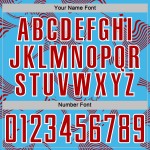 Maillot de football bleu ciel, rouge et blanc, uniforme personnalisé, lignes courbes, sublimation