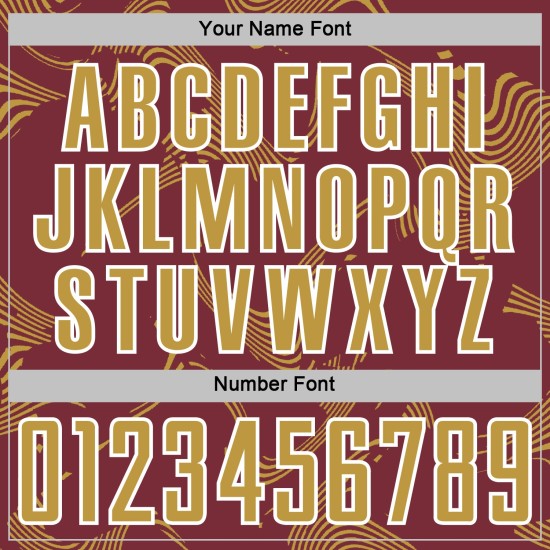 Maillot de sport personnalisé, ancien uniforme de football à sublimation bordeaux, courbe or-blanc Maillot de sport personnalisé, ancien uniforme de football à sublimation bordeaux, courbe or-blanc