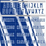 Maillot de sport de football à sublimation, lignes blanches uniformes, personnalisé, royal