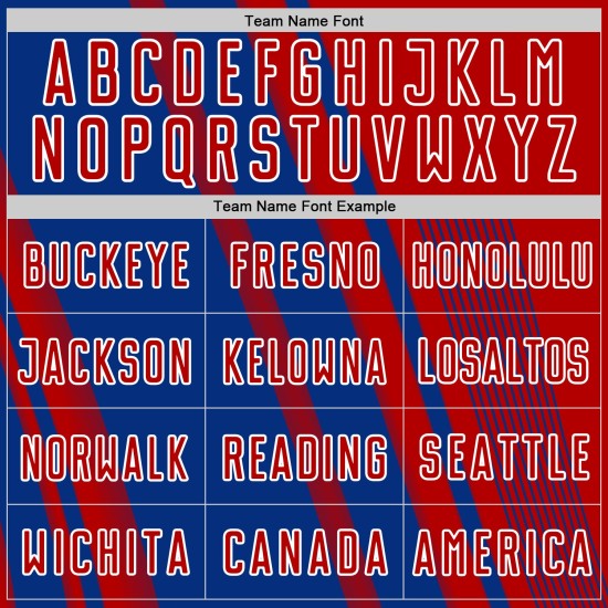 Maillot de football personnalisé avec lignes de sublimation, uniforme de sport blanc royal, rouge Maillot de football personnalisé avec lignes de sublimation, uniforme de sport blanc royal, rouge