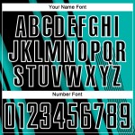 Maillot de sport noir et blanc personnalisé avec lignes d'uniforme de football Aqua Sublimation