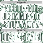 Maillot de football blanc vert à lignes personnalisées, uniforme de sublimation