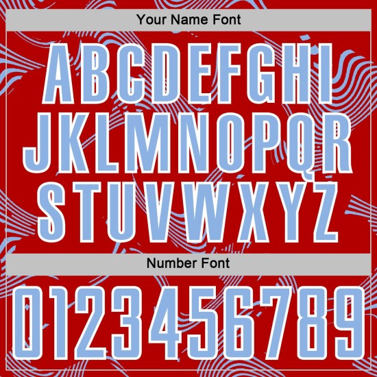 Maillot de football Curve Sublimation bleu clair-blanc, lignes rouges, uniforme de sport personnalisé