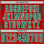 Maillot de football vert et blanc, rouge, sublimation, Sports Curve Kelly Lines, personnalisé