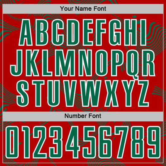 Maillot de football vert et blanc, rouge, sublimation, Sports Curve Kelly Lines, personnalisé