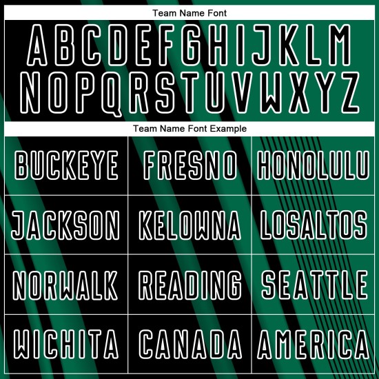 Maillot de football personnalisé par sublimation Uniform Lines Kelly noir-blanc vert Sports