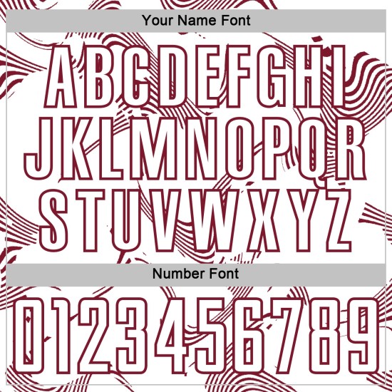 Maillot de football Curve Lines blanc, uniforme de sublimation, Crimson Sports Custom