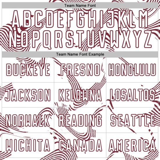 Maillot de football blanc à lignes uniformes et courbes, bordeaux, sublimation personnalisée