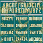 Maillot de football Teal Sports, imprimé or et blanc, à sublimation, courbe personnalisée, lignes anciennes