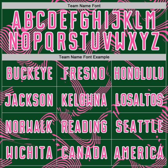 Maillot de football vert à sublimation rose et blanc, lignes sportives courbes personnalisées Maillot de football vert à sublimation rose et blanc, lignes sportives courbes personnalisées