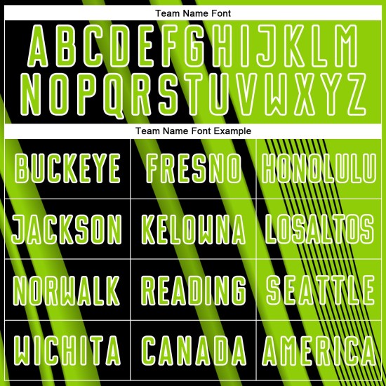 Maillot noir et blanc, lignes vertes, uniforme de football personnalisé par sublimation, néon Maillot noir et blanc, lignes vertes, uniforme de football personnalisé par sublimation, néon