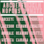 Maillot de football personnalisé rose à lignes moyennes, uniforme de sport vert et blanc