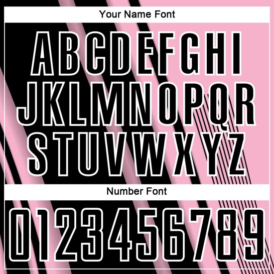 Maillot de football léger rose personnalisé à lignes sportives, noir et blanc, sublimation