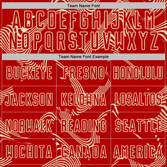 Maillot de sport crème, lignes courbes de football, personnalisé, rouge, sublimation