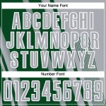 Maillot de football gris vert et blanc, uniforme personnalisé, lignes de sublimation Maillot de football gris vert et blanc, uniforme personnalisé, lignes de sublimation