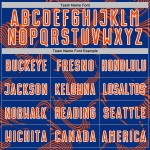 Maillot de football personnalisé à sublimation orange et blanc Royal Curve Sports