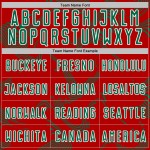 Maillot de football vert et blanc, rouge, sublimation, Sports Curve Kelly Lines, personnalisé