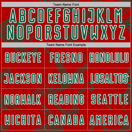 Maillot de football vert et blanc, rouge, sublimation, Sports Curve Kelly Lines, personnalisé