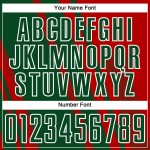 Maillot de football personnalisé à sublimation vert et blanc avec lignes rouges