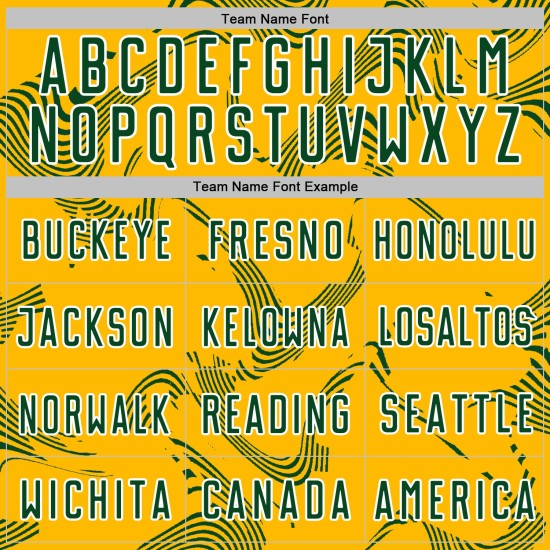 Maillot vert-blanc personnalisé par sublimation Sports Gold Lines Soccer Curve Uniform