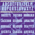 Maillot de football bleu et blanc à lignes de sublimation sportives, uniforme violet, léger et personnalisé Maillot de football bleu et blanc à lignes de sublimation sportives, uniforme violet, léger et personnalisé