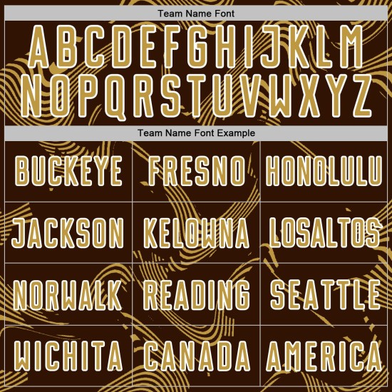 Maillot de football marron à lignes courbes, sublimation, doré et blanc, ancien uniforme personnalisé