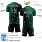 Maillot de football personnalisé par sublimation Uniform Lines Kelly noir-blanc vert Sports