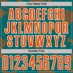 Maillot de sport Curve Sublimation Teal Lines, uniforme de football personnalisé orange et blanc